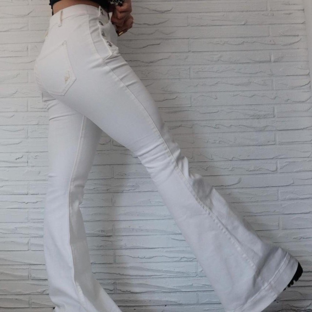 White Express flare jeans
